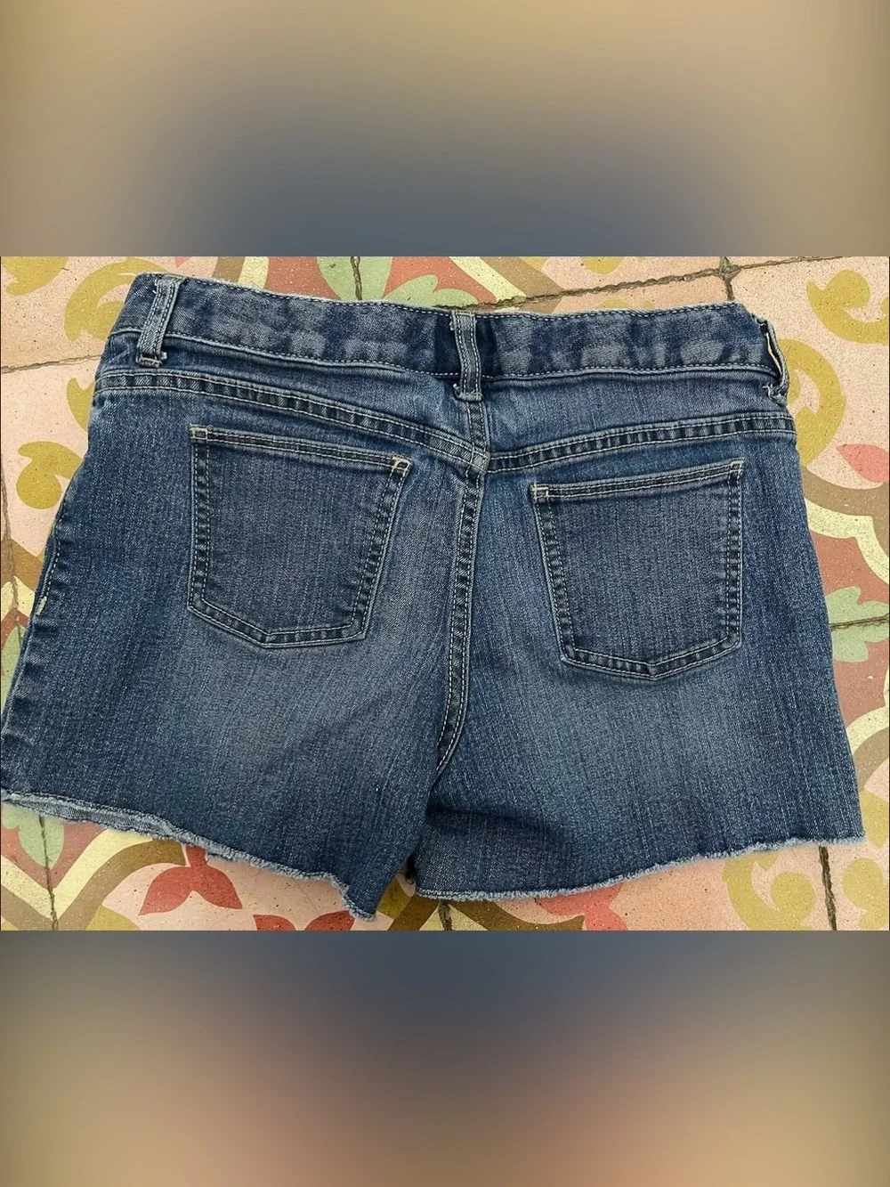 Old Navy Girl’s Dark Wash Denim Shorts - Blue